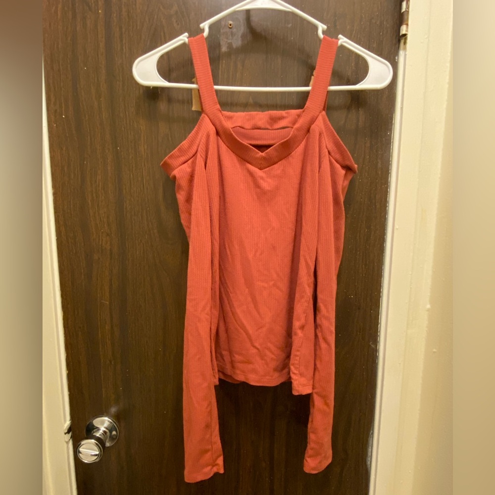 Aeropostale Coral Off-Shoulder Top